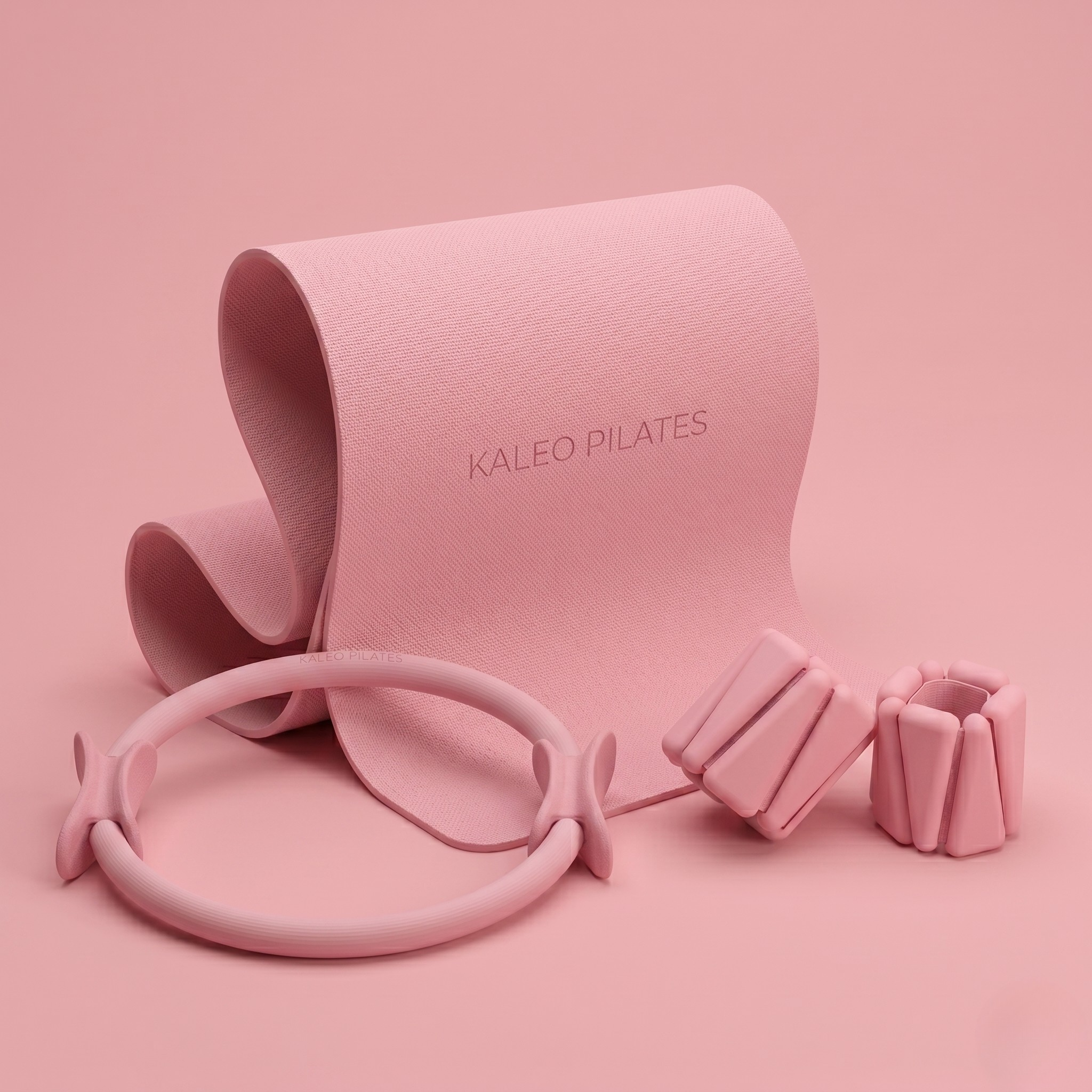 Pilates-Premium-Set – Matte, Kreis & Gewichtsmanschetten